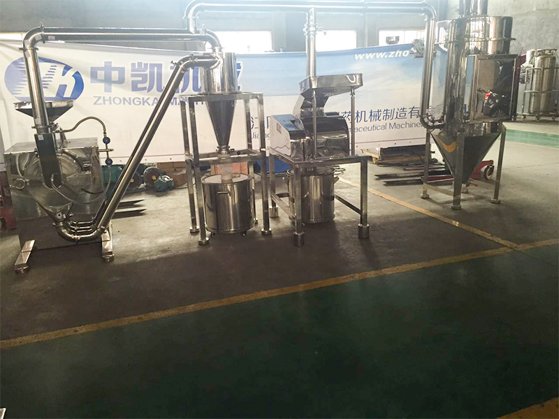 冷冻粗碎细粉碎连线