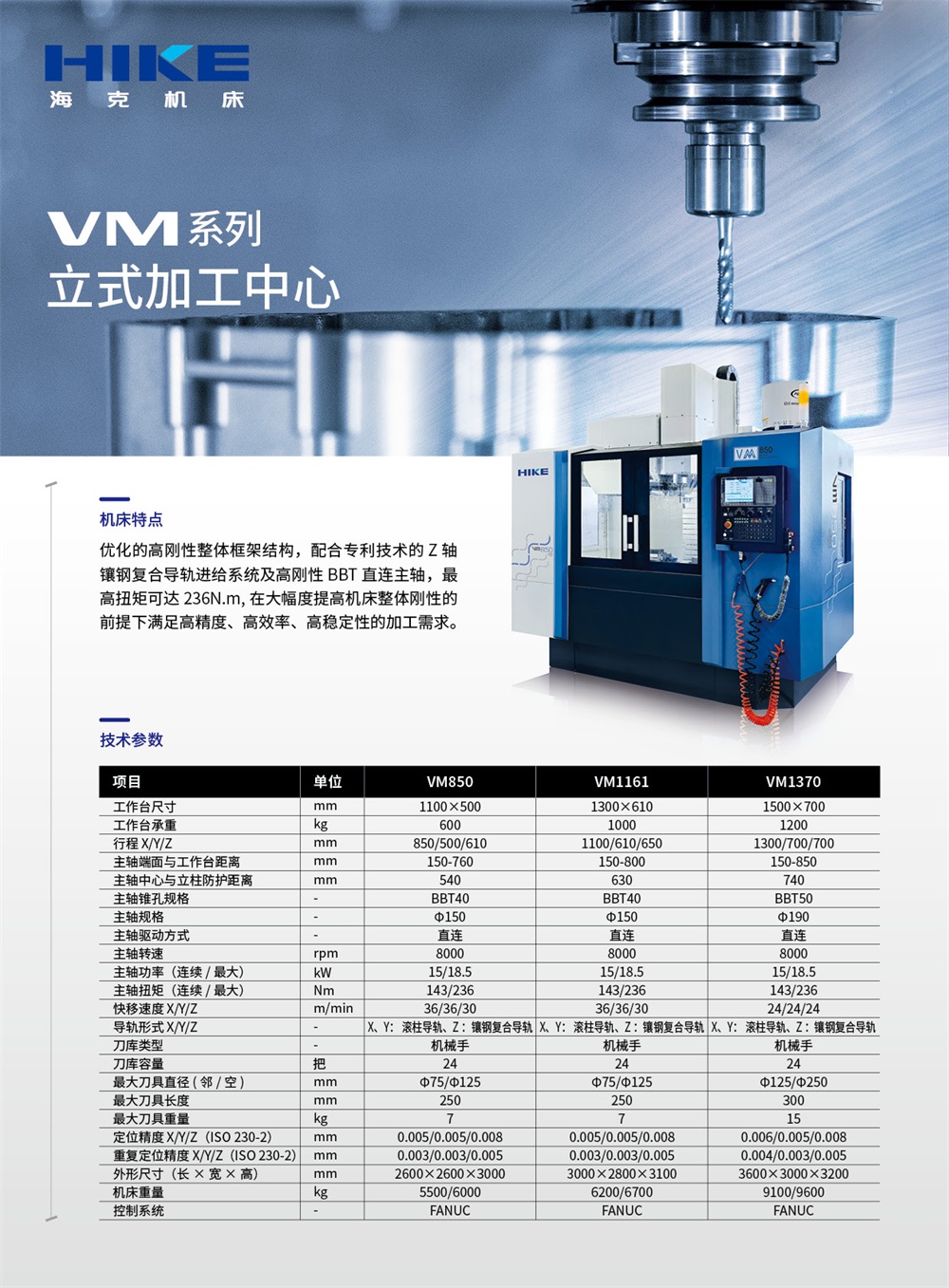 VM系列立式加工中心
